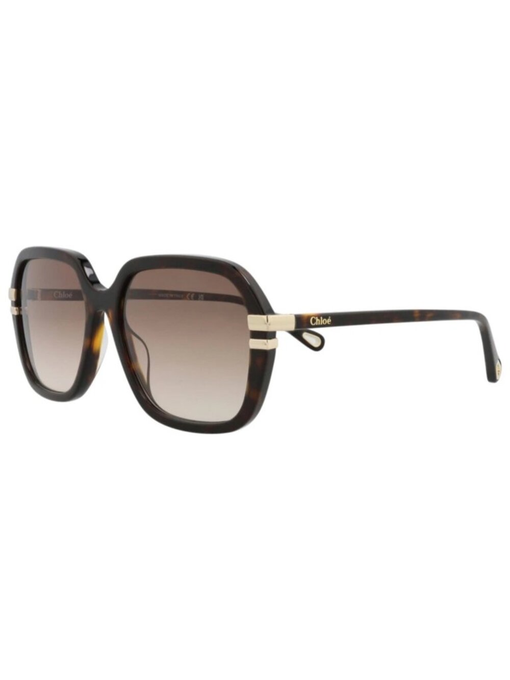 New Chloé Women's Sunglasses Round Oval Recycled Acetate Frame Havana Havana